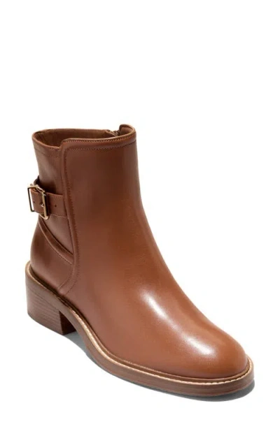 Cole Haan Silvana Buckle Bootie In Brown