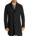 Cole Haan Regular Fit Stretch Wool Coat In Black