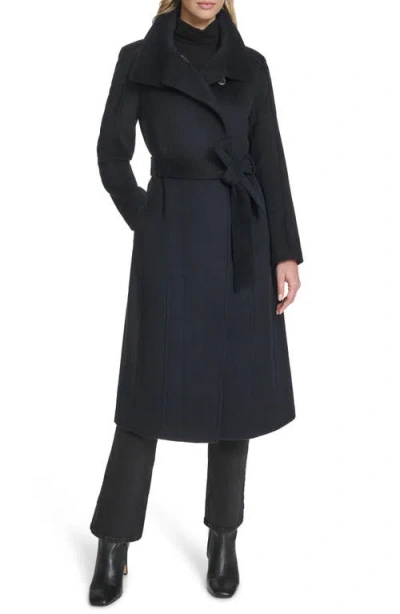 COLE HAAN COLE HAAN SLICK ASYMMETRIC ZIP WOOL BLEND COAT