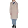 Cole Haan Slick Wool Blend Coat In Neutral