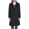 Cole Haan Single Breasted Notch Collar Coat In Black
