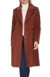 Cole Haan Women's Single Breasted Wool Blend Coat In Castor