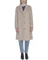 Cole Haan Slick Wool-blend Coat In Neutral