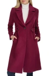 Cole Haan Cole Hann Single Breasted Coat In Pink Amethyst