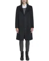Cole Haan Slick Wool-blend Coat In Blue