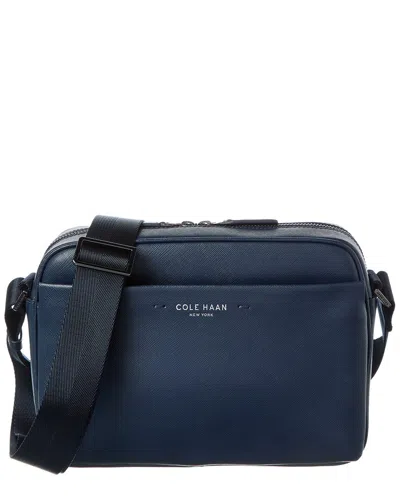 Cole Haan Sloane Leather Camera Bag In Blue