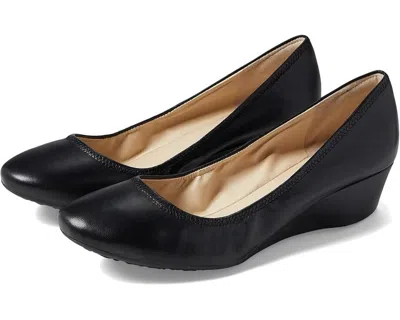Cole Haan Sloane W28026 Pump Women's Us 9.5 Black Leather Wedge Heel Khd2091