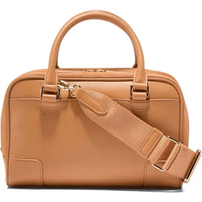 Cole Haan Small Beverly Leather Satchel In Biscuit Pebble/biscuit Suede