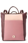 Cole Haan Small Grand Ambition Leather Convertible Luxe Backpack In Ivory/cameo Rose/pink