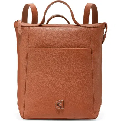 Cole Haan Small Grand Ambition Leather Convertible Luxe Backpack In New British Tan