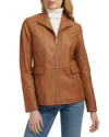 Cole Haan Wing Collar Leather Jacket