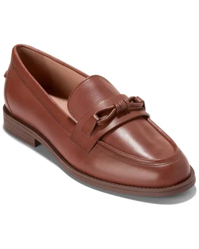 Cole Haan Stassi Bow Leather Loafer In Brown