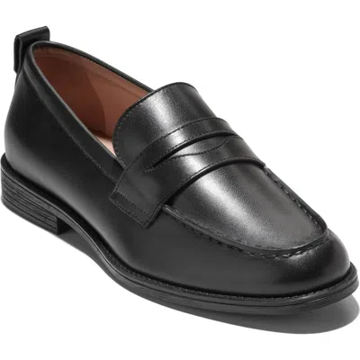 Cole Haan Stassi Leather Penny Loafer In Black