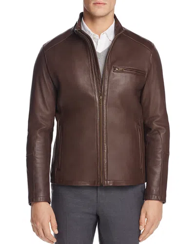 COLE HAAN STREAMLINED MOTO LEATHER JACKET,534A2560