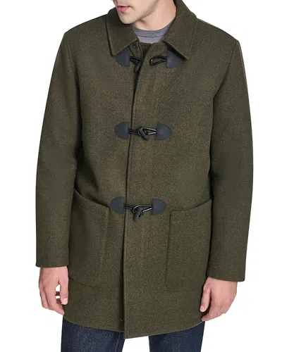 Cole Haan Stretch Duffle Coat In Green