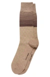 Cole Haan Stripe & Dot Socks In Brown