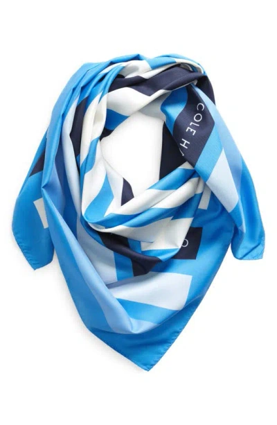 Cole Haan Stripe Square Scarf In Marine