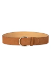 Cole Haan Suede Belt In Tan Suede