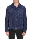 Cole Haan Suede Trucker Jacket In Multi