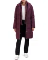 Cole Haan Signature 32in Taffeta Down Coat W Hood In Red