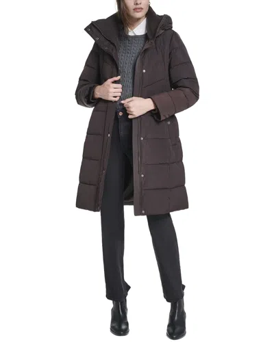 Cole Haan Taffeta Puffer Jacket In Brown