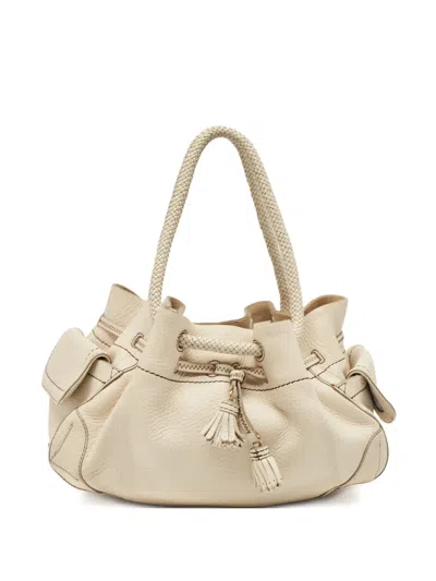 Pre-owned Cole Haan Tassel-detail Leather Tote Bag