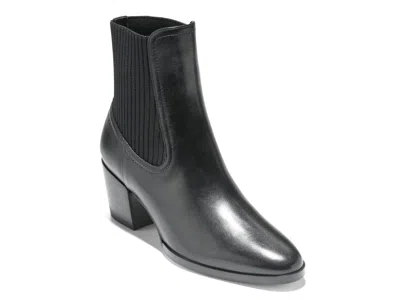 Cole Haan Evalina Chelsea Leather Bootie In Black