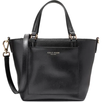 Cole Haan The Elyse Leather Mini Crossbody Bag In Black