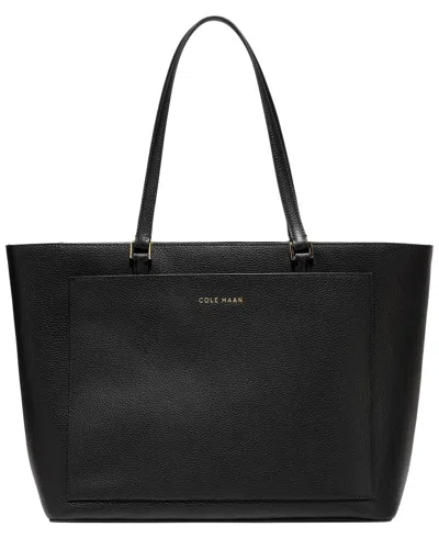 Cole Haan The Elyse Leather Tote In Black