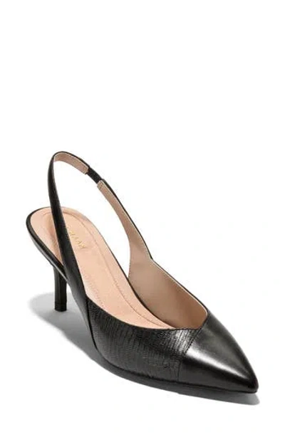 Cole Haan The Go-to Slingback Pump In Black Leather/black