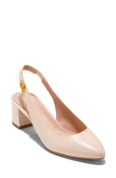 Cole Haan The Go To Slingback Pump In Bleached Tan Ltr