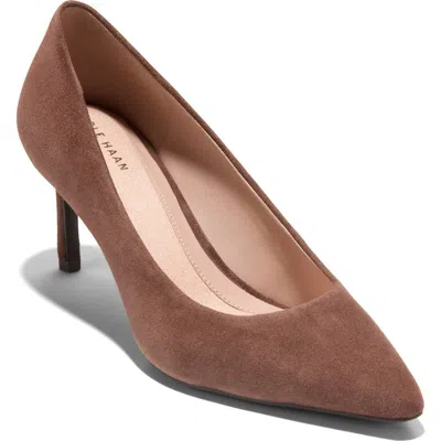 Cole Haan The Go-to Janey Pointed Toe Pump In Fondue Fudge Suede