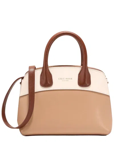 Cole Haan The Lady Small Leather Satchel In Black