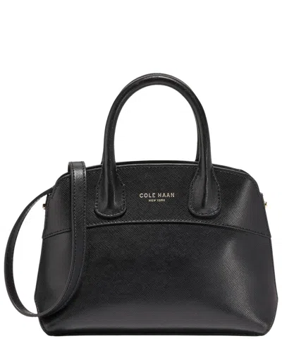 Cole Haan The Lady Small Leather Satchel In Black