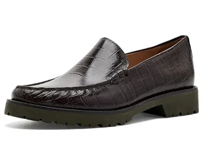 Cole Haan Thelle Loafers Women's Flat Shoes Dark Chocoalte Croc Print Leather: 7 B - Medium