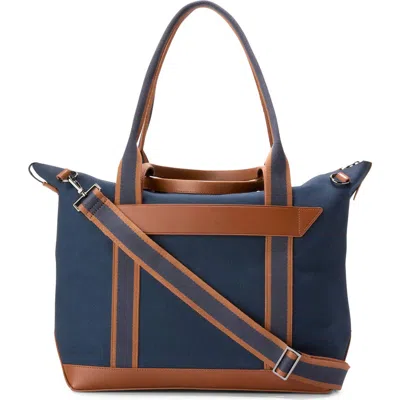 Cole Haan Total Water Resistant Tote Bag In Navy Blazer/new British Tan