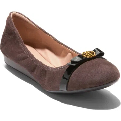 Cole Haan Tova Bow Ballet Flat In Brown