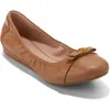 Cole Haan Tova Bow Ballet Flat In Pecan Ltr