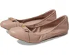 Cole Haan Tova Bow Flats Women's 8.5 Tan Leather Slip-on Round Toe Ballet Zpo757 (brown,8.5) In Brown