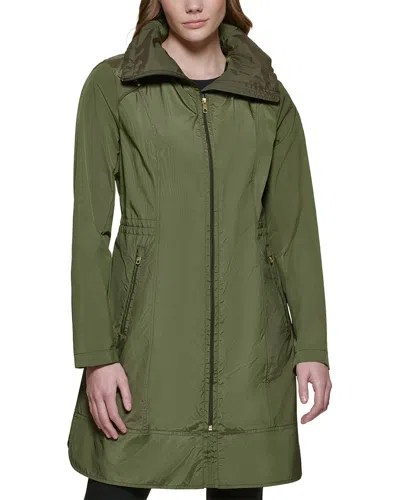 Cole Haan Travel Packable Rain Jacket In Green