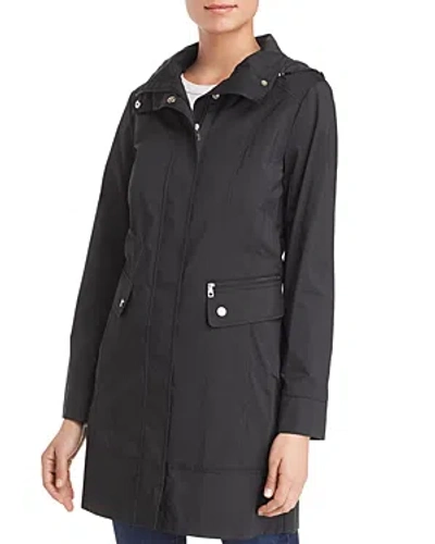 Cole Haan Travel Packable Rain Jacket In Black