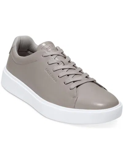 Cole Haan Traveler Mens Faux Leather Lifestyle Casual And Fashion Sneakers In Grey