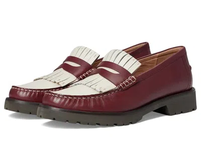 Cole Haan Treena Lug Kiltie Loafers In Burgundy