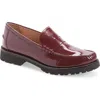 Cole Haan Treena Lug Penny Loafer In Red