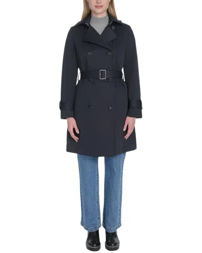 Cole Haan Trench Coat In Blue