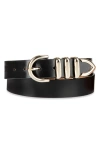 Cole Haan Beveled Edge Modern 3 Pc Set Belt - Black Size Xl In Black