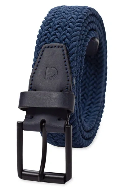 Cole Haan Tubular Stretch Web Belt In Navy