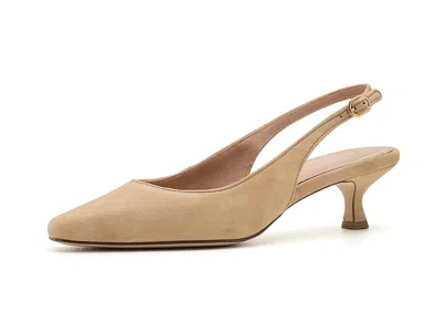 Cole Haan Tyldie Slingback Pumps High Women's Heels Tuscan Sand Suede: 5 B - Medium, Leather