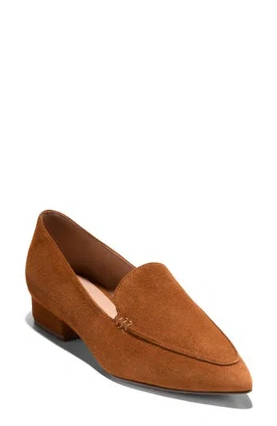Cole Haan Valantina Pointed Toe Loafer In Brown