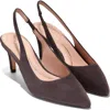 Cole Haan Vandam Slingback Pump In Dark Chocolate Suede
